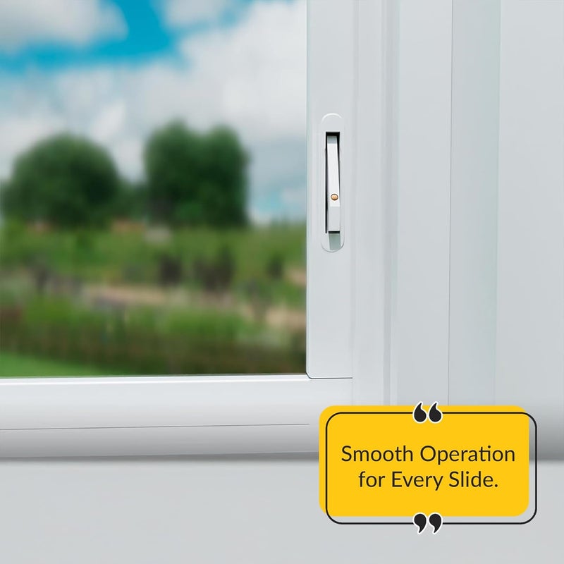Brixwell Single Action Window Opening Control Devices, Blue White Finish, Plastic Material, 2" Height, 7/16" Width, Wall Thickness Range 1/16" to 1/8" Included Pair - Image 5